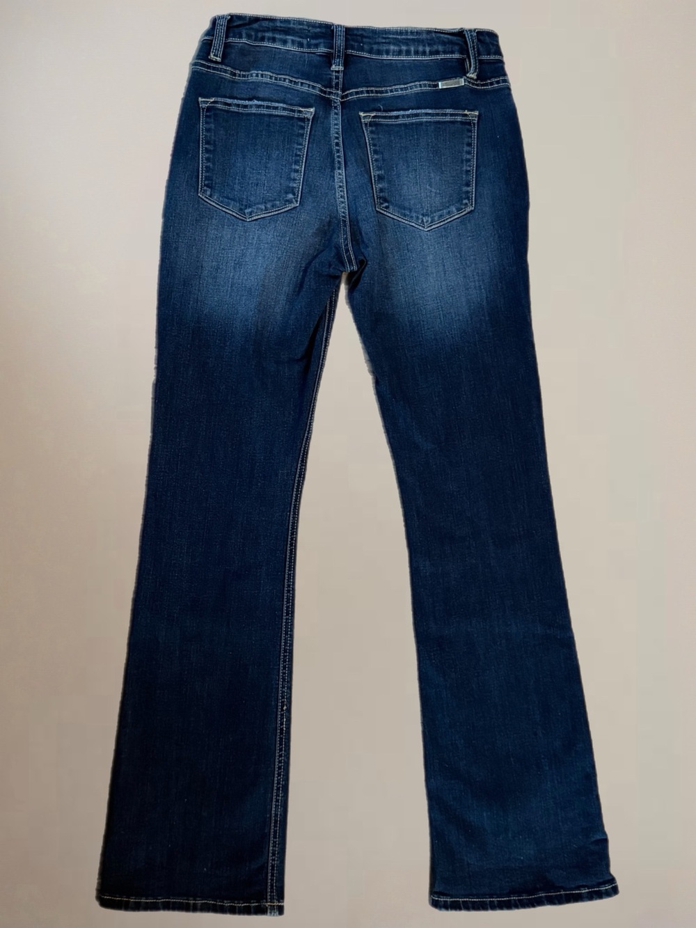 Kancan Dark Wash Bootcut Jeans Women’s Size 27 Mid Rise Stretch Denim - Picture 3 of 5